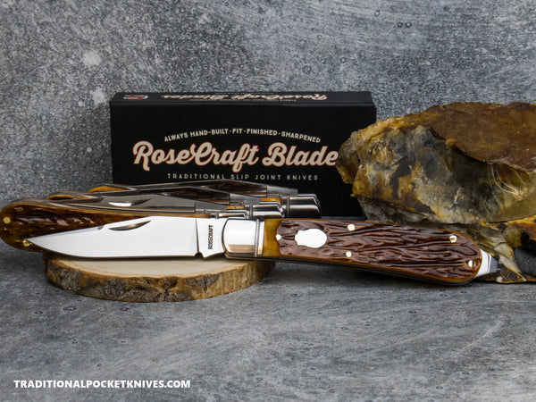 RoseCraft Blades Appalachian Jack Dapper Jigged Bone (RCT003-DJB