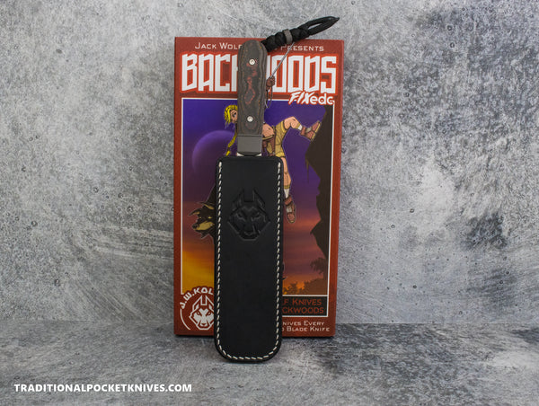 Jack Wolf Knives Backwoods FIXedc CamoCarbon Sunset Orange - J.W.
