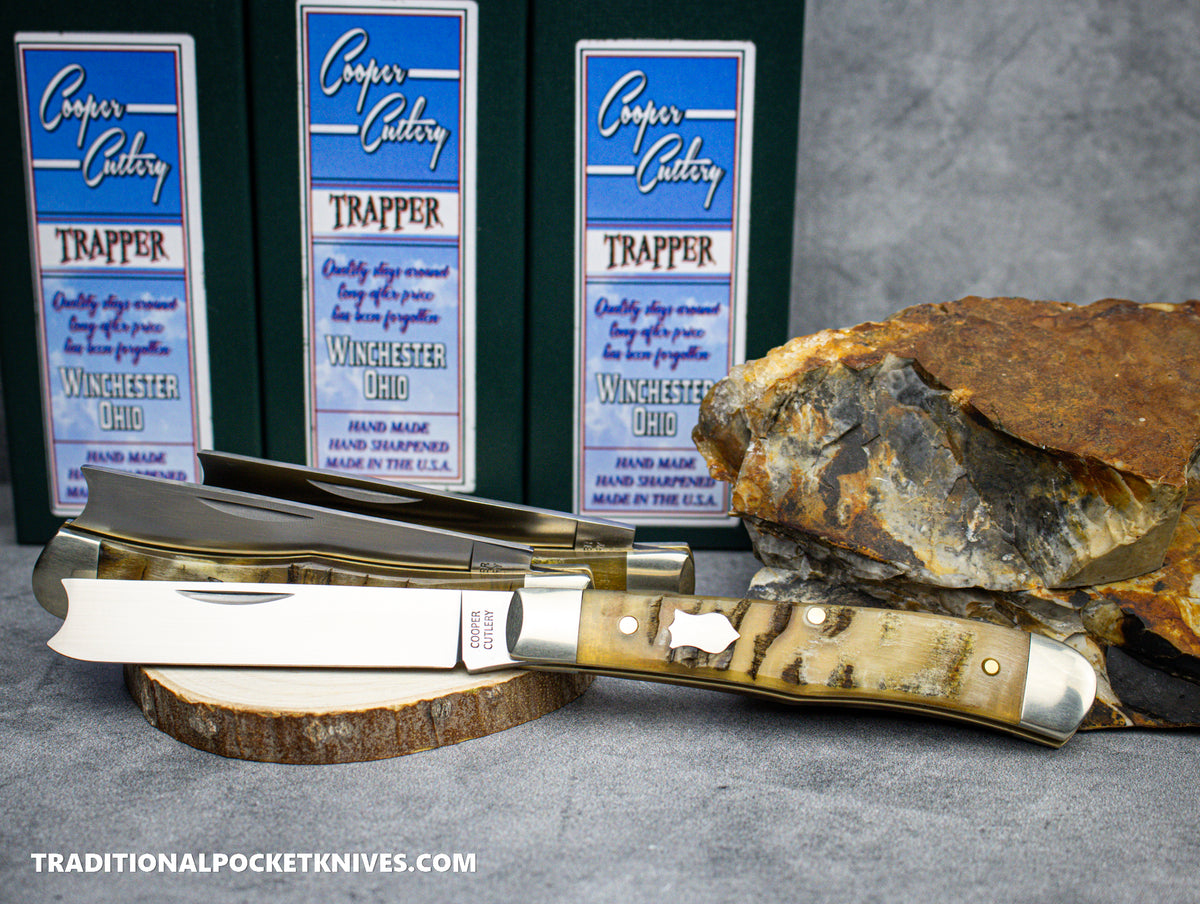 Cooper Cutlery One Arm Razor Blade Trapper Rams Horn (6219RHZ)