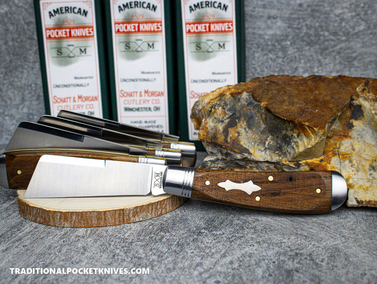 SECOND: Cooper Cutlery Schatt&amp;Morgan Cutlery Cotton Sampler Chestnut Sawcut Wood (01 CNSC)
