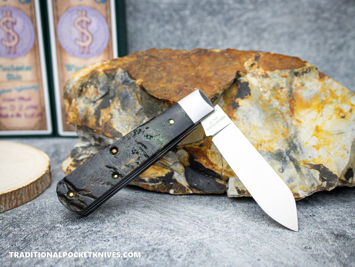 Cooper Cutlery Dollar Knife Co. Black Rams Horn No Shield Jack (BRH NS)