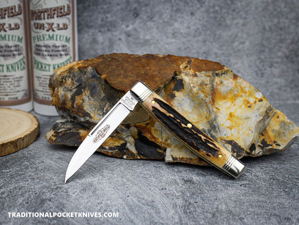 Great Eastern Cutlery #130124 Northfield UNXLD Whip Sambar Stag