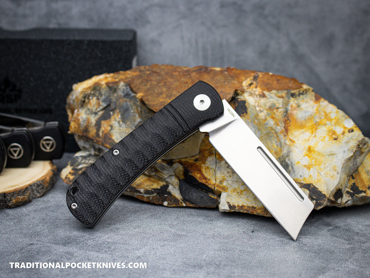 QSP Hedgehog Knife QS142-E Black Micarta 14C28N Steel