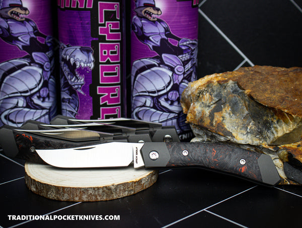 ケンジ Jack Wolf Knives Mini Cyborg Jack Fat Carbon Dark Matter Orange