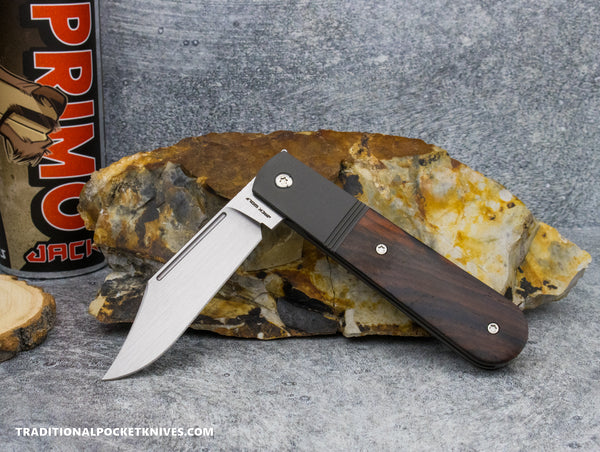Jack Wolf Knives Primo Jack Rosewood Hand Satin #14 - C. Risner