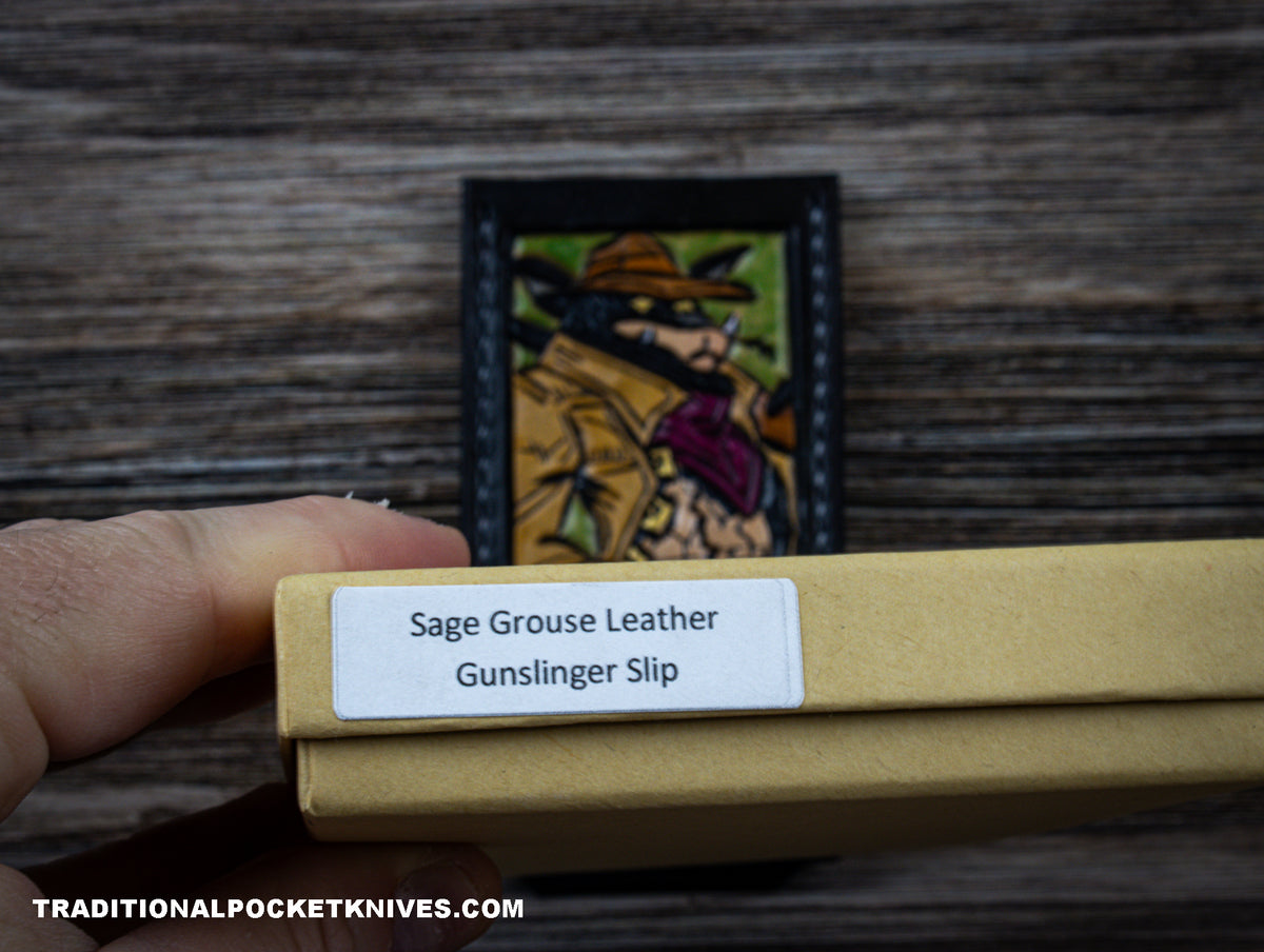 Sage Grouse Leather: Leather Knife Slip &quot;Gunslinger&quot;