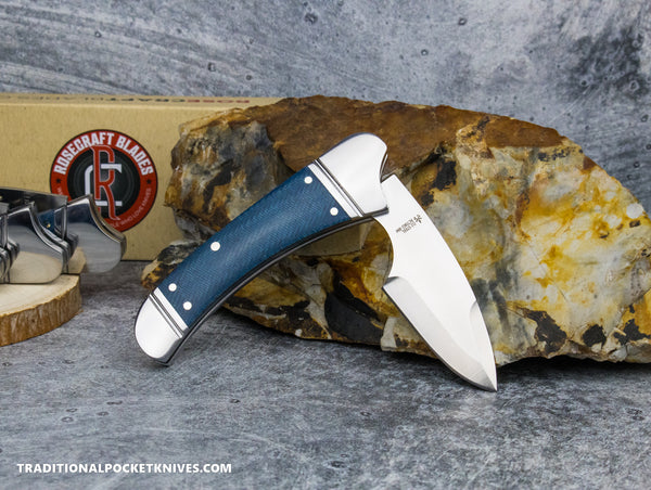 RoseCraft Blades Zambezi Blue Micarta (RCT002-BM) - C. Risner