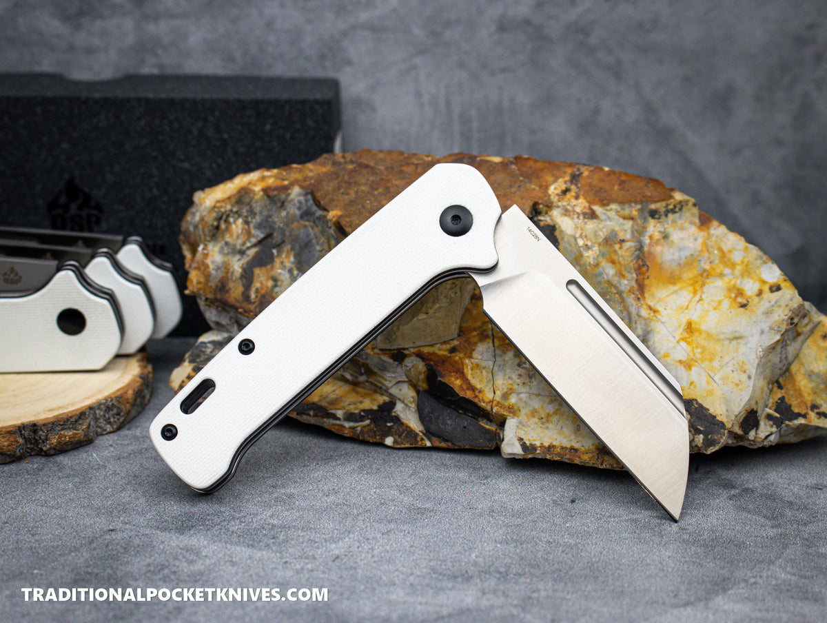 QSP Penguin Slip Joint Knife QS130SJ-A White/Black G10 14C28N Steel