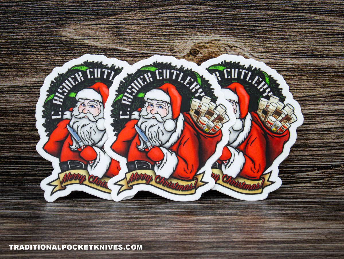 C. Risner Cutlery &quot;Merry Christmas&quot; Sticker