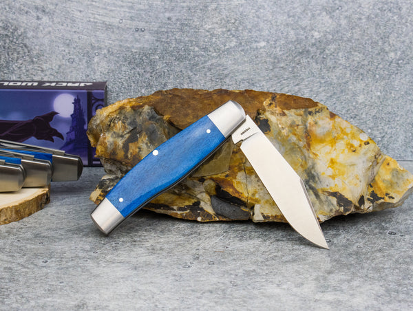 Jack Wolf Knives Gateway Stockman Smooth Blue Bone - Gateway