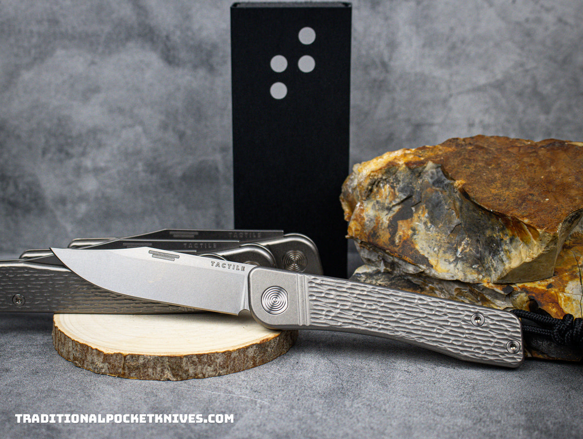 Tactile Knife Co. Exclusive Bexar Gray Jigged Titanium Magnacut