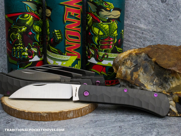 Jack Wolf Knives Venom Jack Titanium Rock Pattern - C. Risner