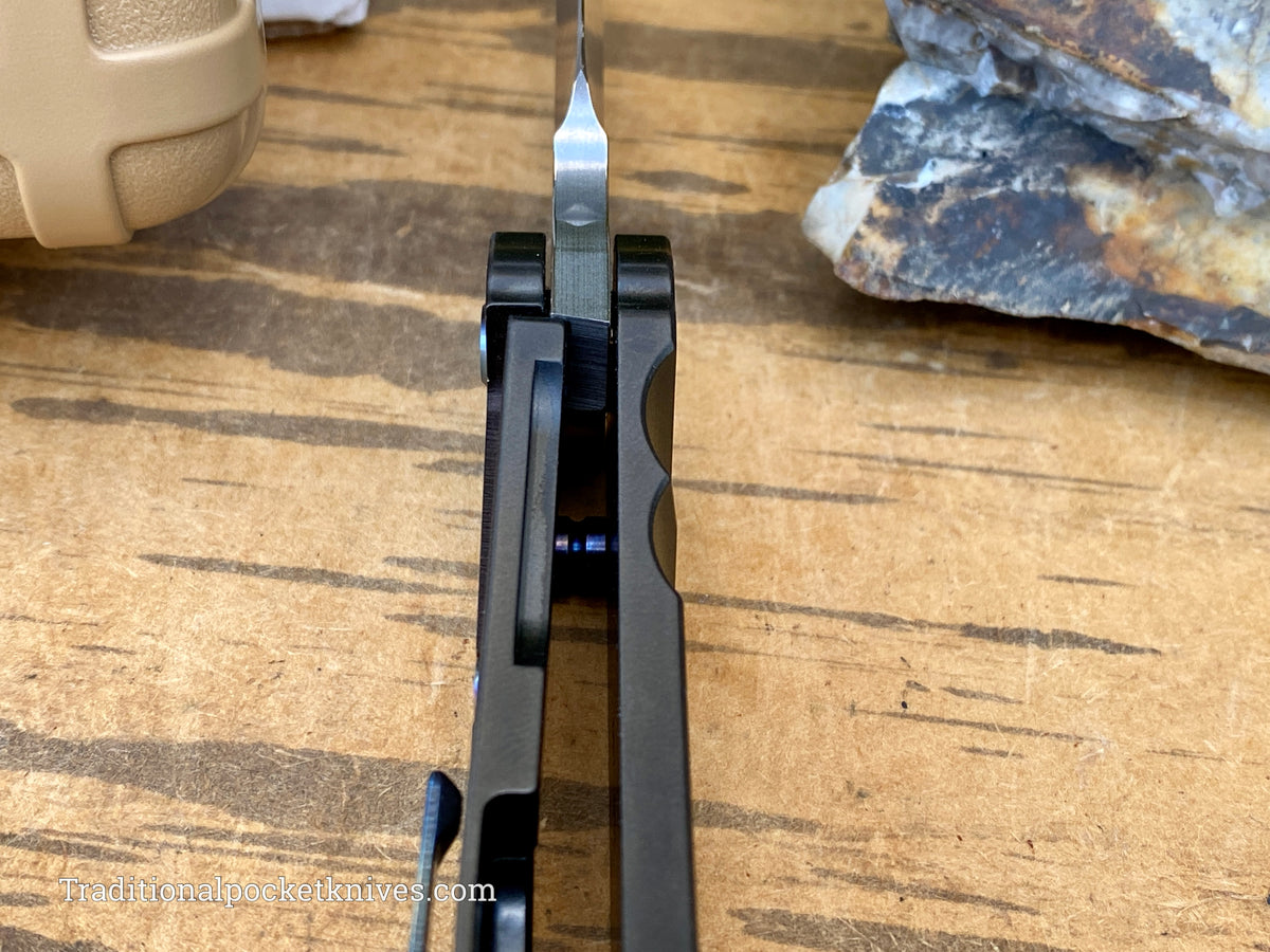 Medford Knives Midi Marauder Tumbled Drop Point / S35VN / PVD Handles / Flame HW / Brush Flame Clip