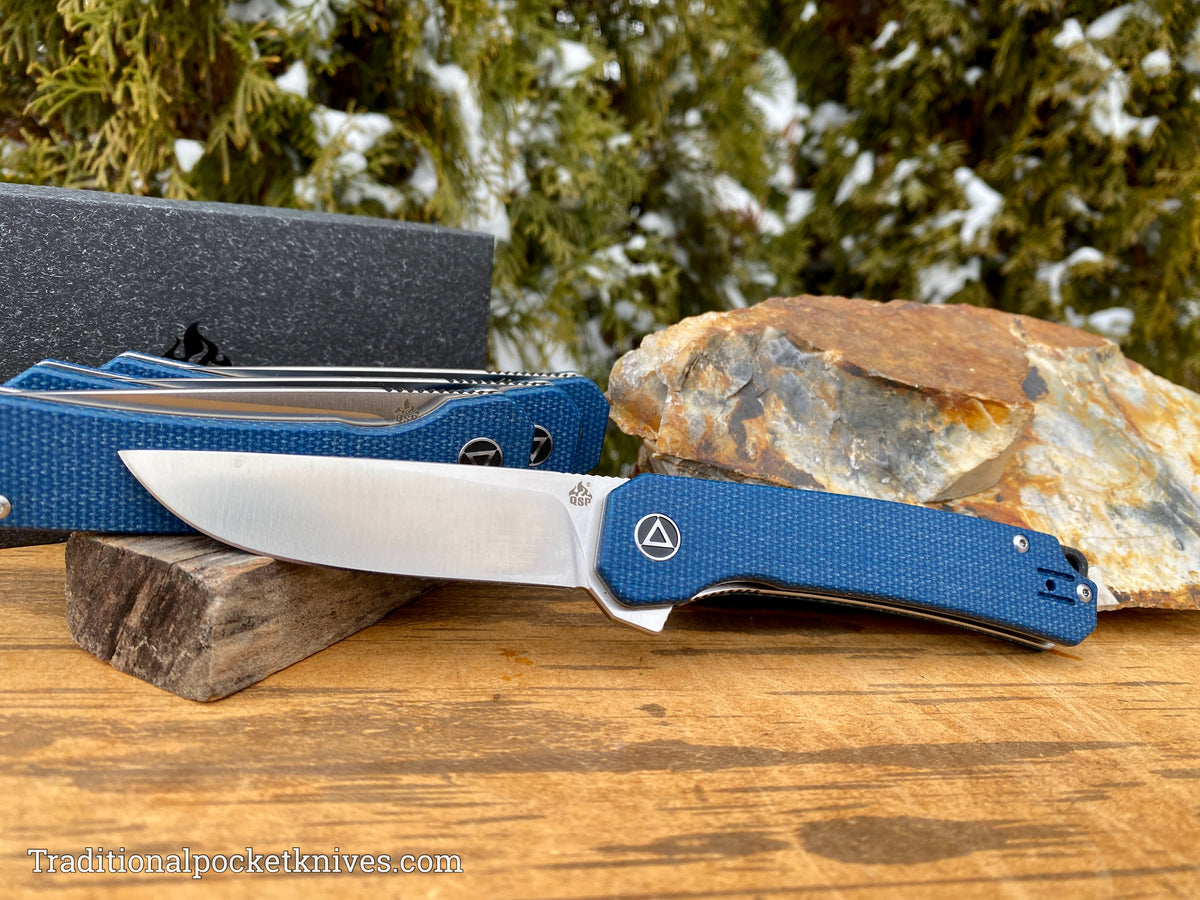 QSP Osprey Knife QS139-B Blue Micarta 14C28N Steel