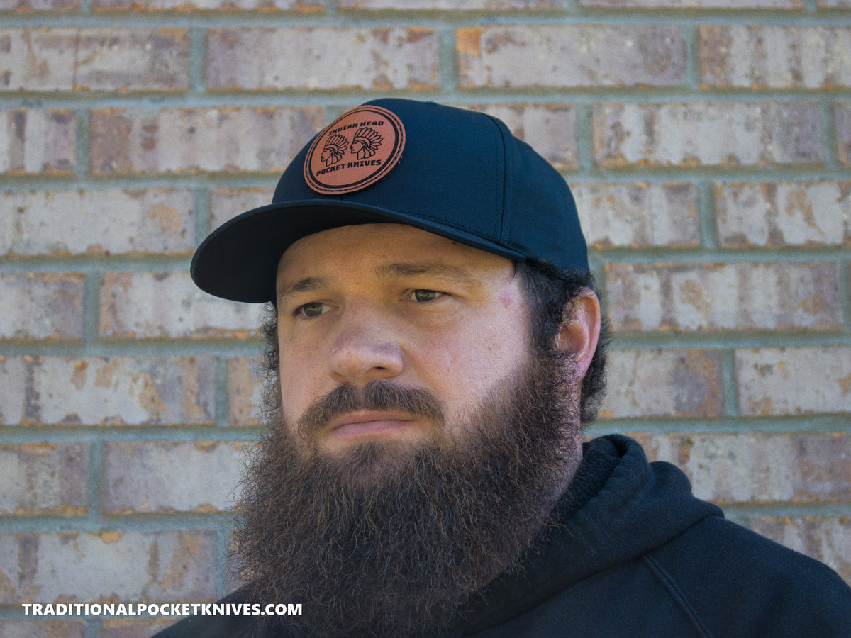 Indian Head Pocket Knives 5-Panel Twill Hat Black/Black