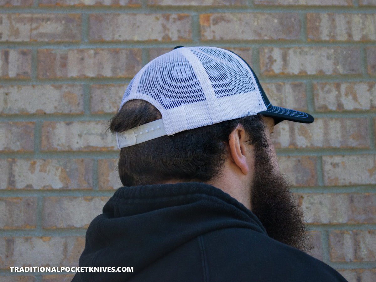 C. Risner Cutlery 5-Panel Mesh Hat Black/White