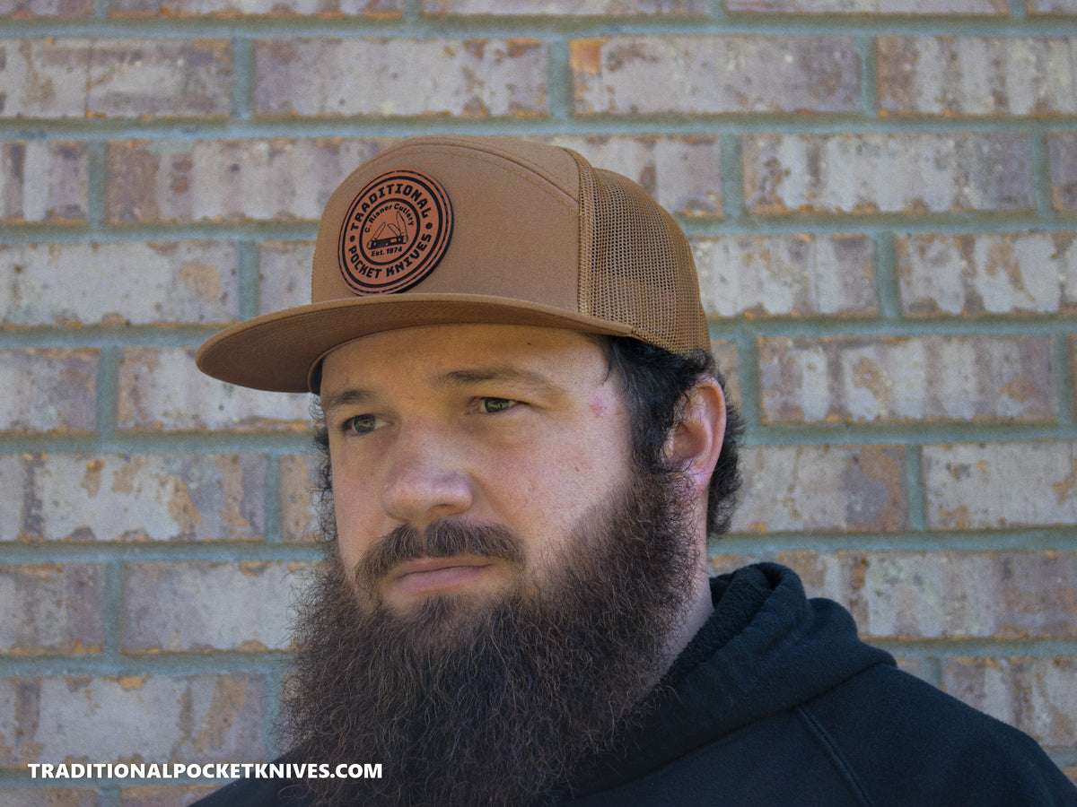 C. Risner Cutlery 7-Panel Mesh Hat Caramel