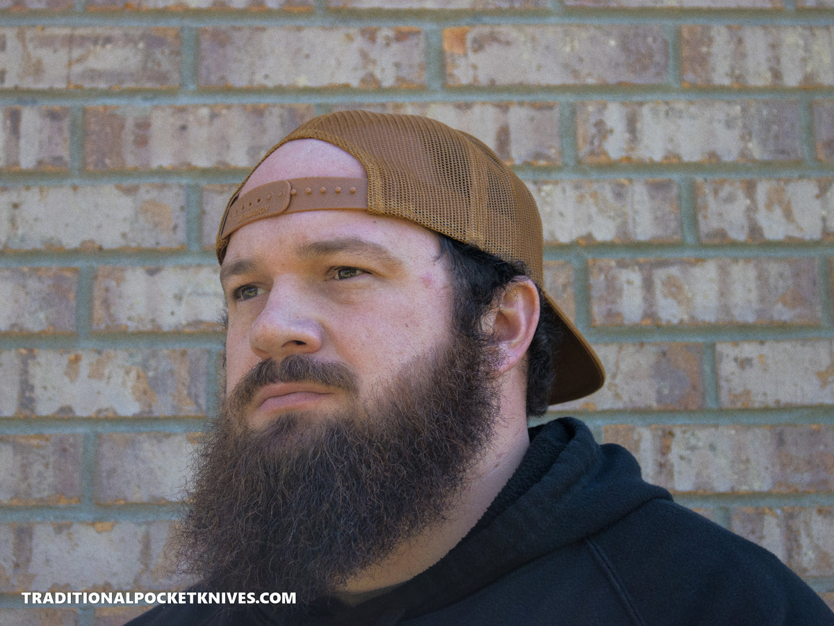 C. Risner Cutlery 7-Panel Mesh Hat Caramel