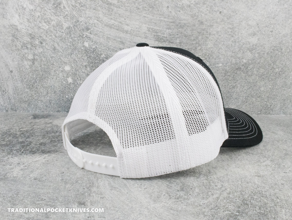C. Risner Cutlery 5-Panel Mesh Hat Black/White