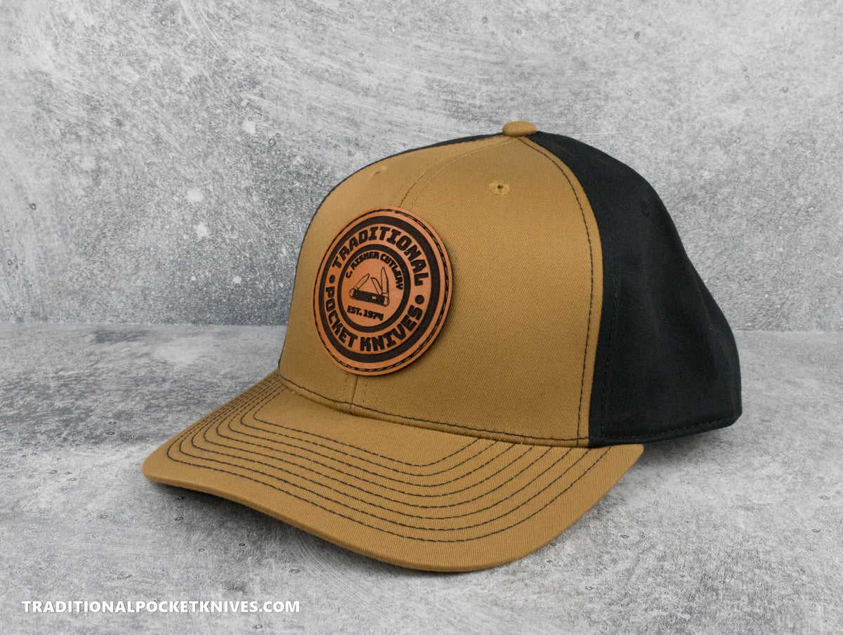 C. Risner Cutlery 5-Panel Twill Hat Caramel/Black