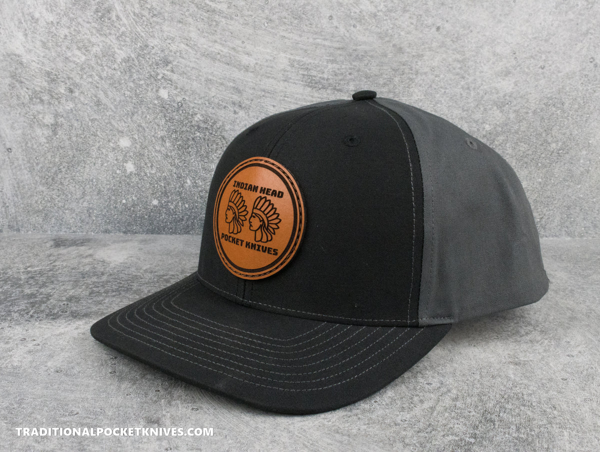 Indian Head Pocket Knives 5-Panel Twill Hat Black/Charcoal