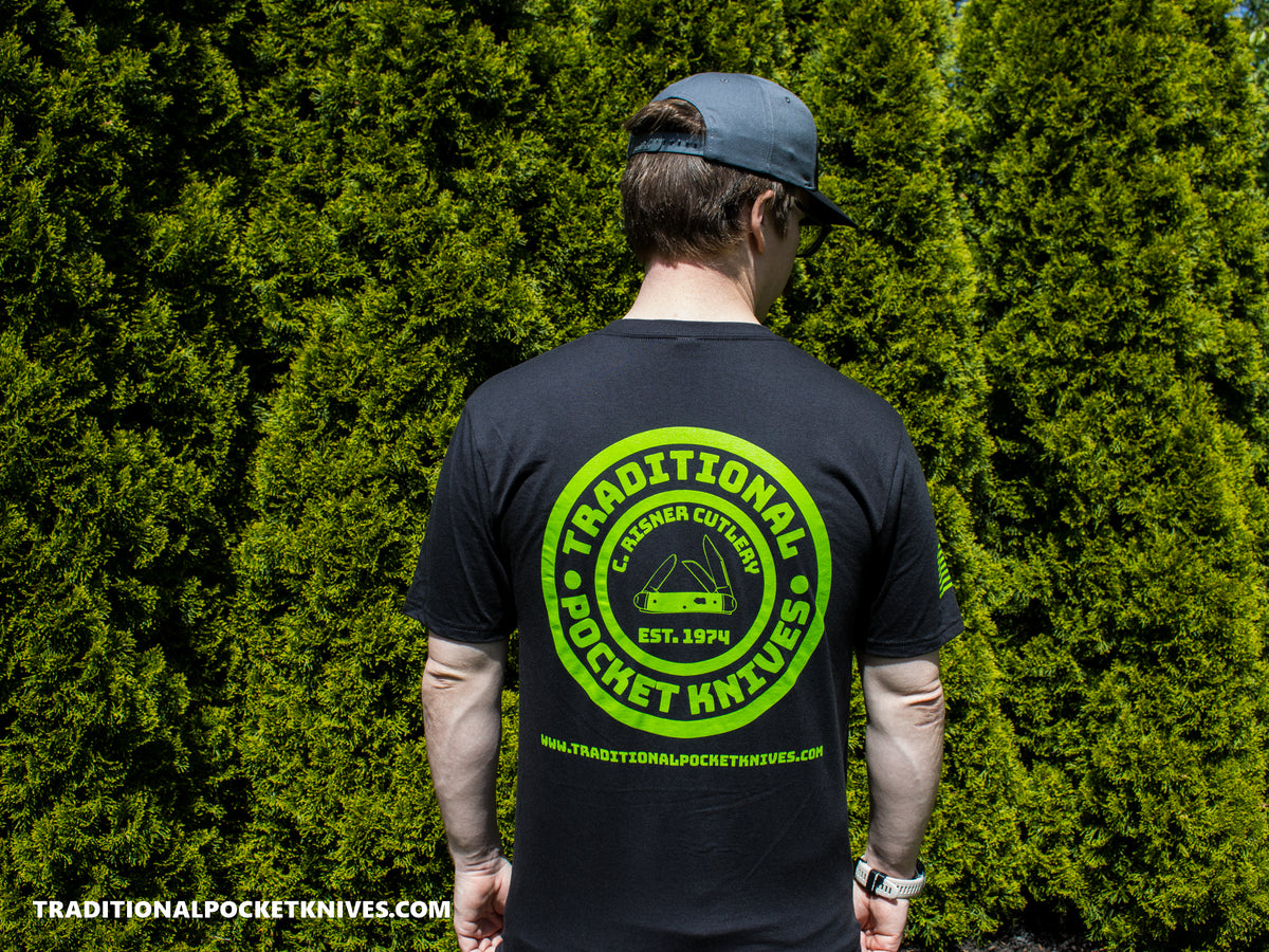 C. Risner Cutlery Shirt Back Logo - Black / Neon Green