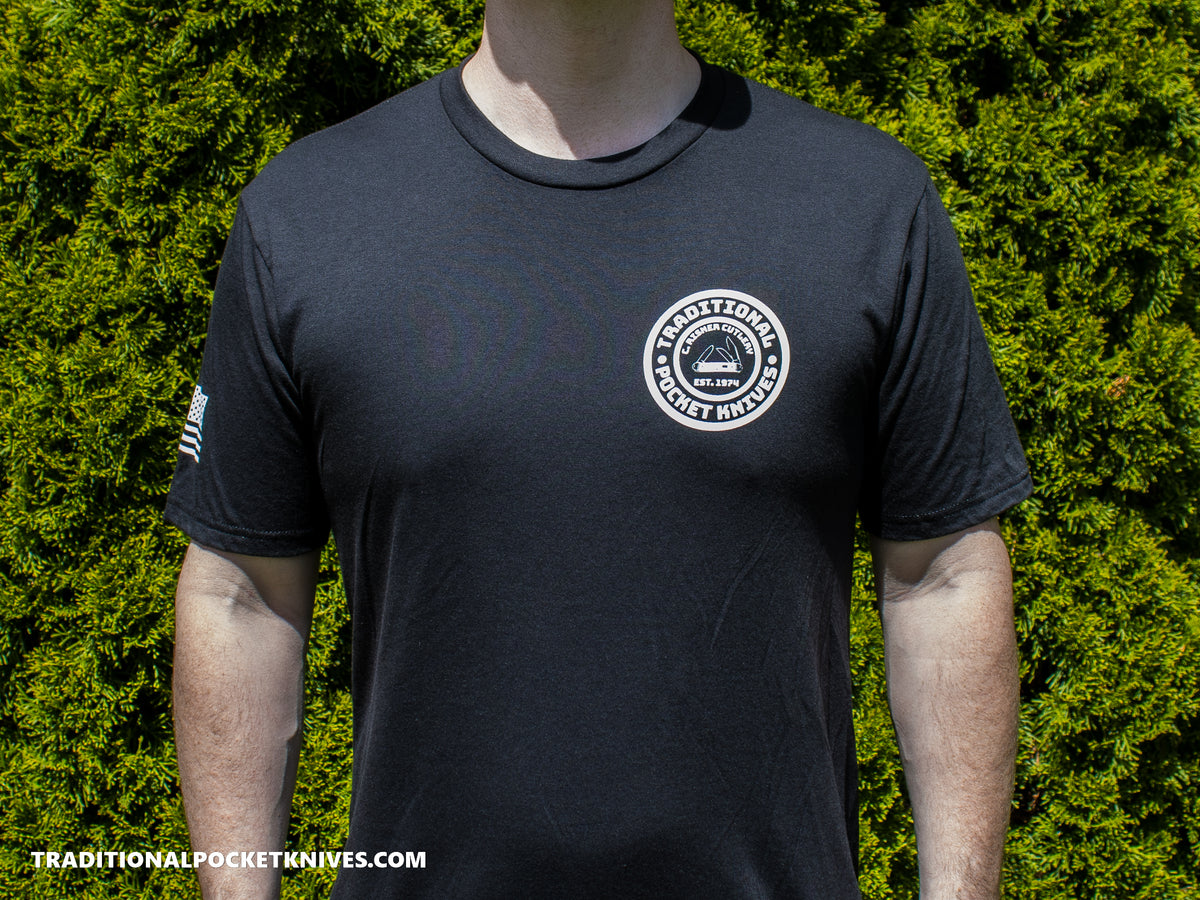 C. Risner Cutlery Shirt Back Logo - Black / White
