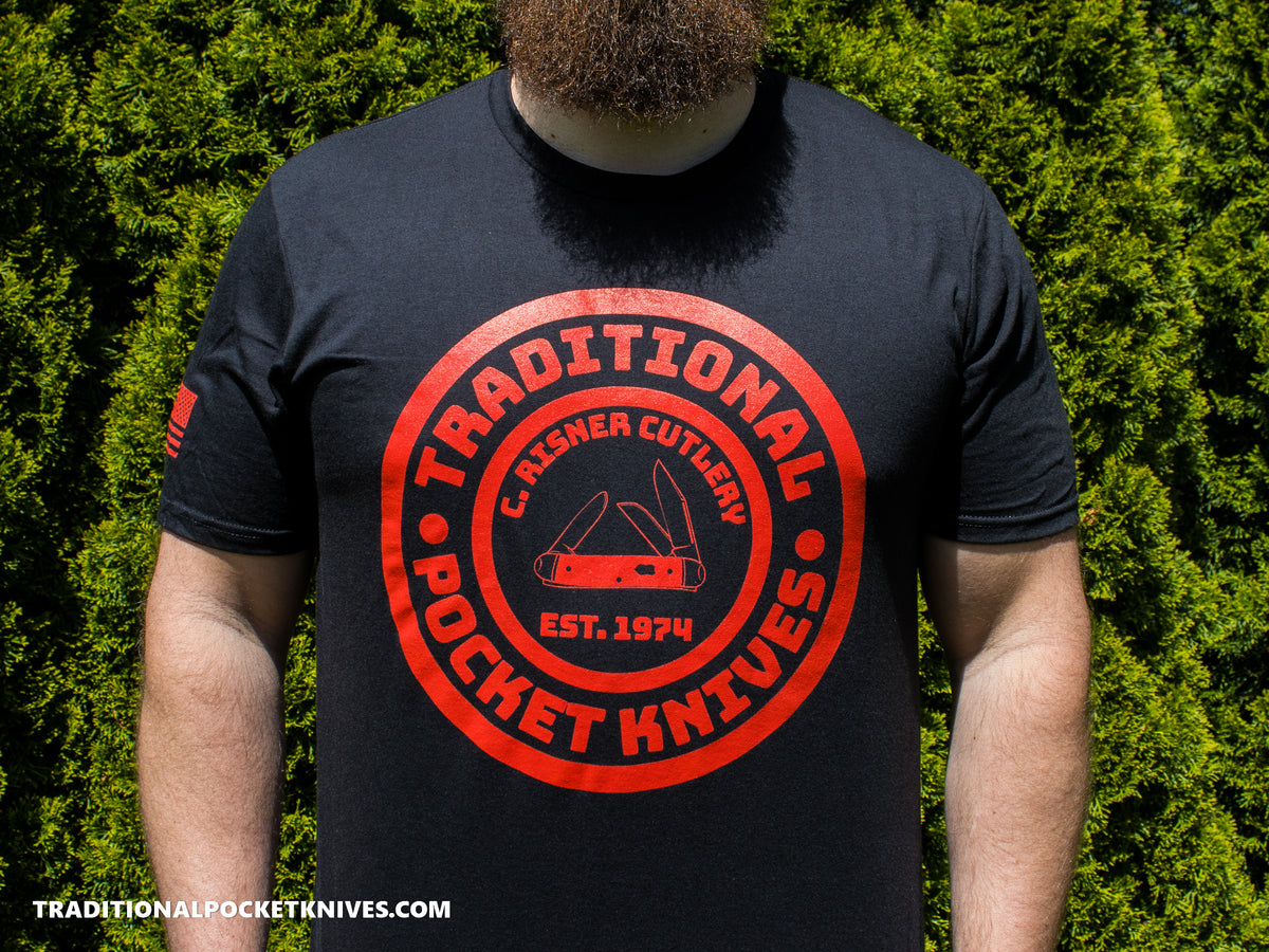 C. Risner Cutlery Shirt Front Logo - Black / Red
