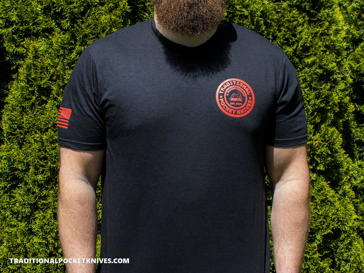 C. Risner Cutlery Shirt Back Logo - Black / Red