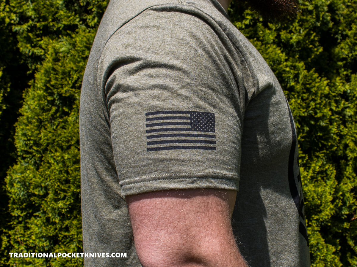 C. Risner Cutlery Shirt Front Logo - OD Green / Black