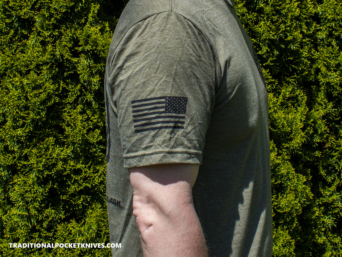 C. Risner Cutlery Shirt Back Logo - OD Green / Black