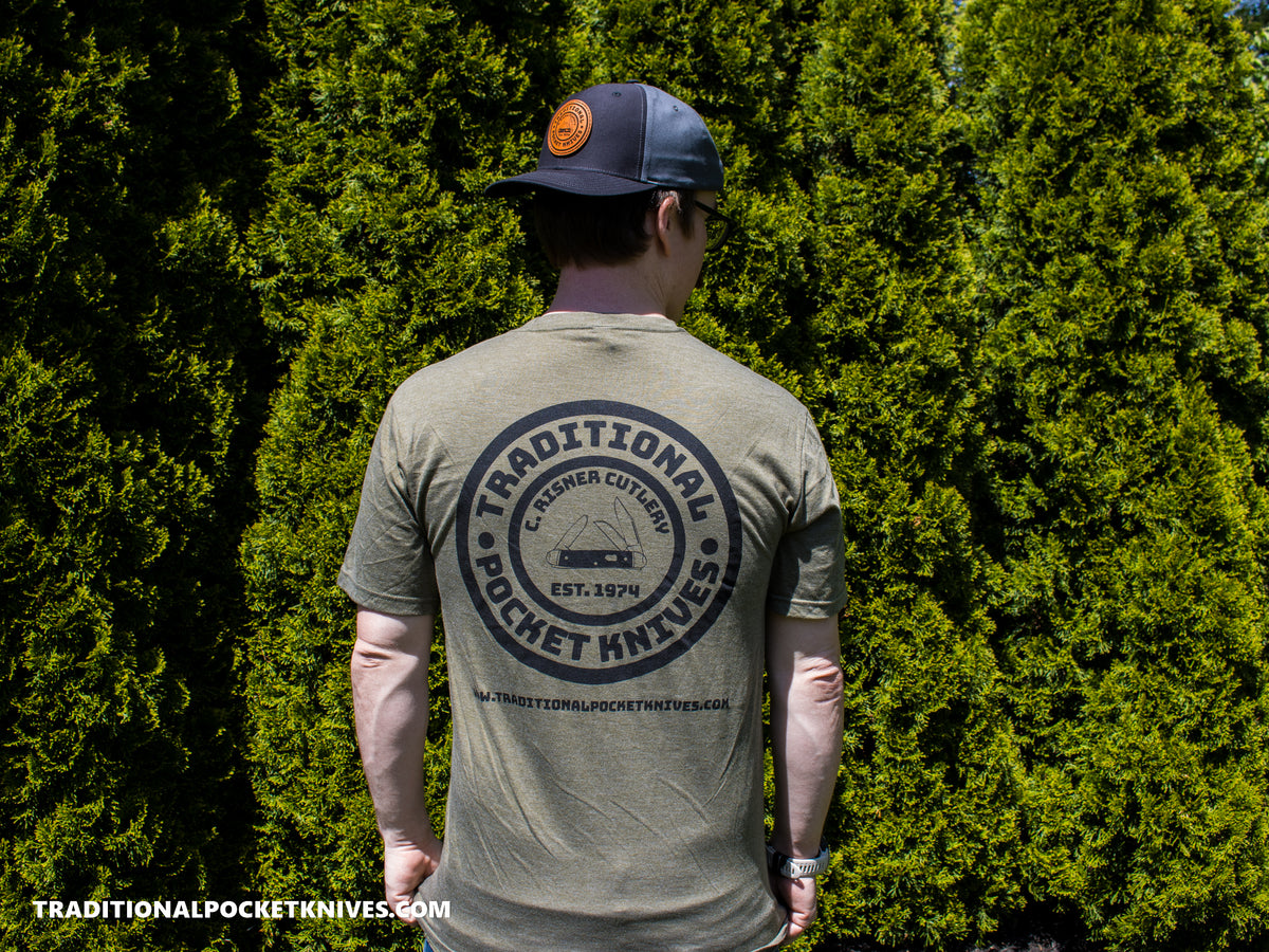 C. Risner Cutlery Shirt Back Logo - OD Green / Black