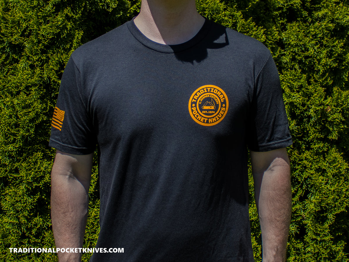 C. Risner Cutlery Shirt Back Logo - Black / Orange