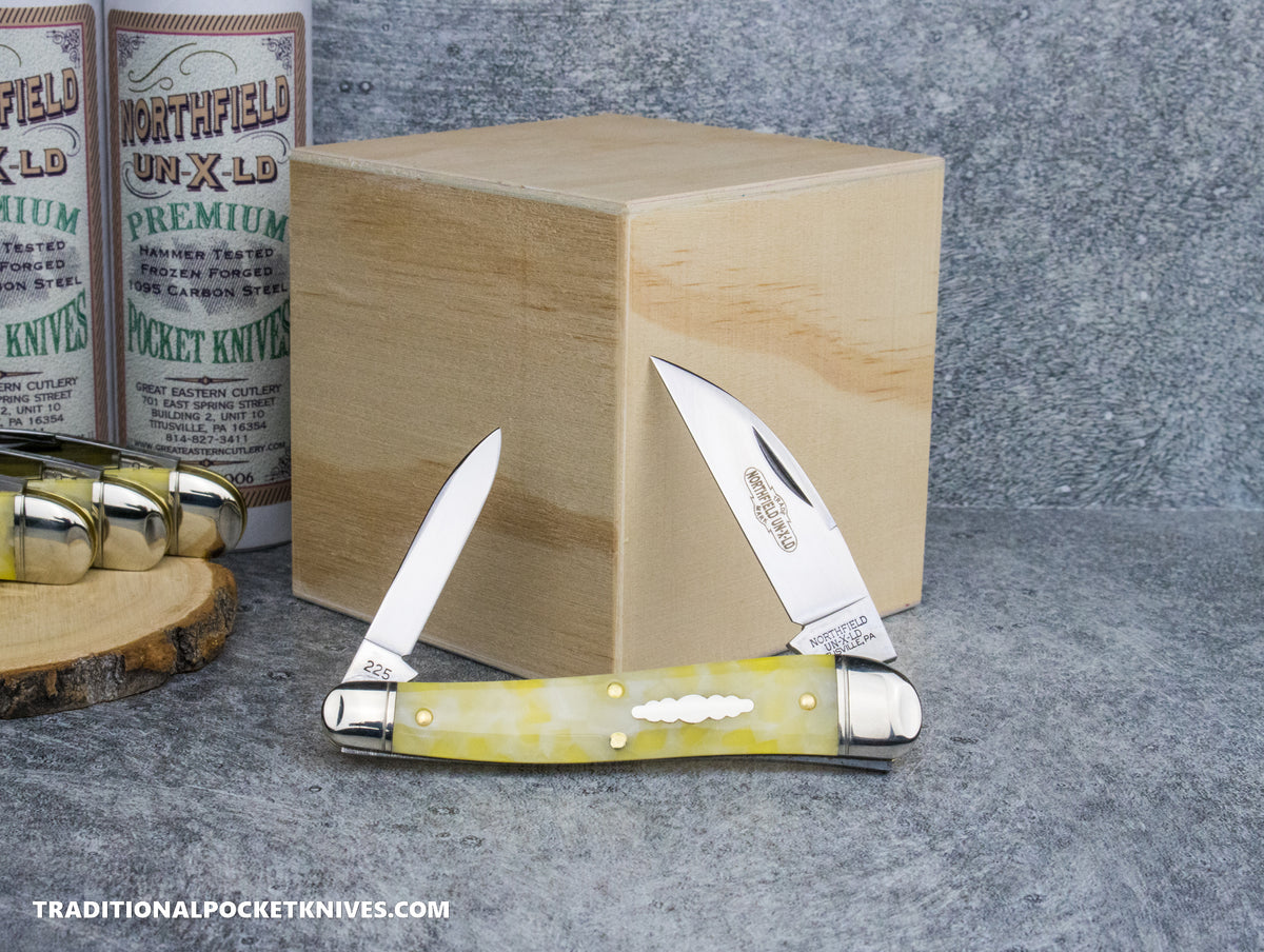 Great Eastern Cutlery #380225 Northfield UNXLD Campfire Whittler Yellow Snow Acrylic
