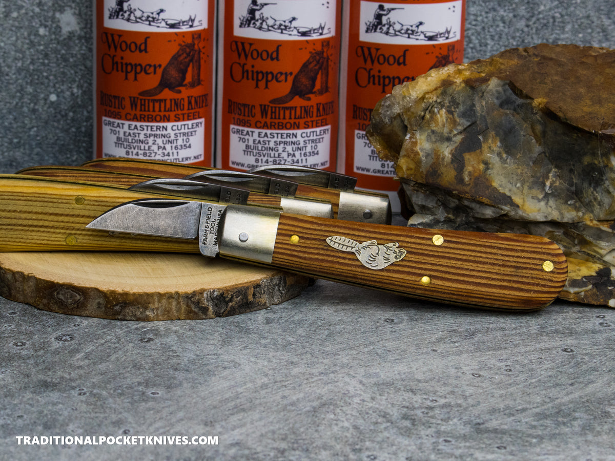 Great Eastern Cutlery #930126S Farm&Field Tool Rustic Whittling Knife Antique Heart Pine Wood