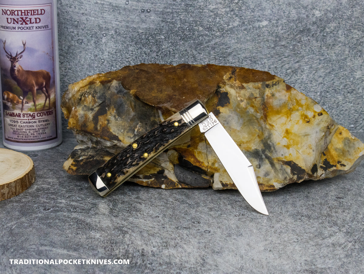 Great Eastern Cutlery #941125 Northfield UNXLD Liberty Sambar Stag #4
