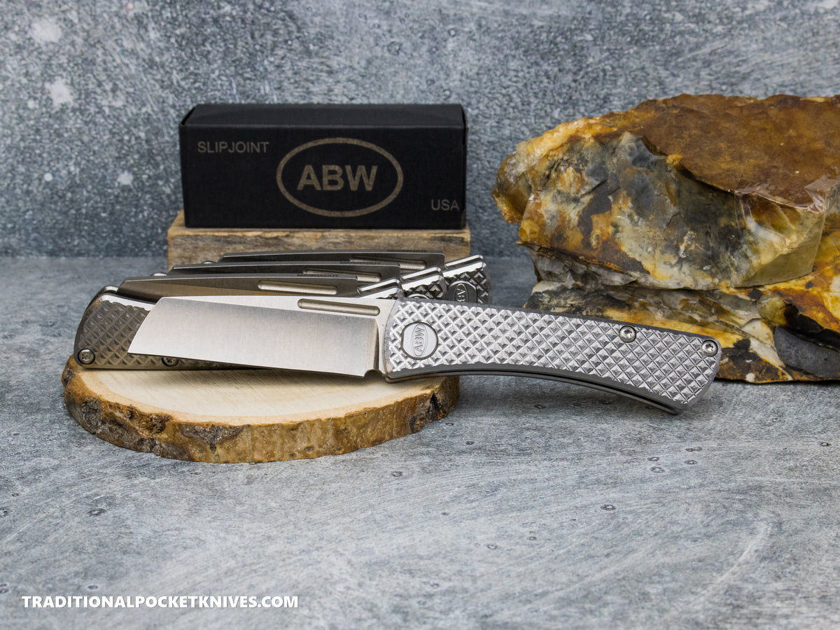 American Blade Works: Slip Joint - Diamond Pattern Titanium Magnacut