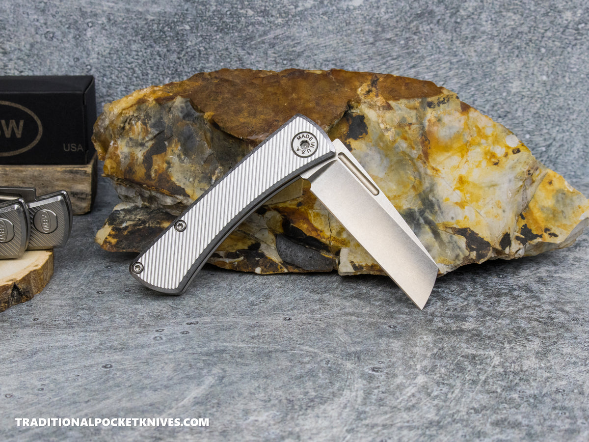 American Blade Works: Slip Joint - 45° Pattern Titanium Magnacut