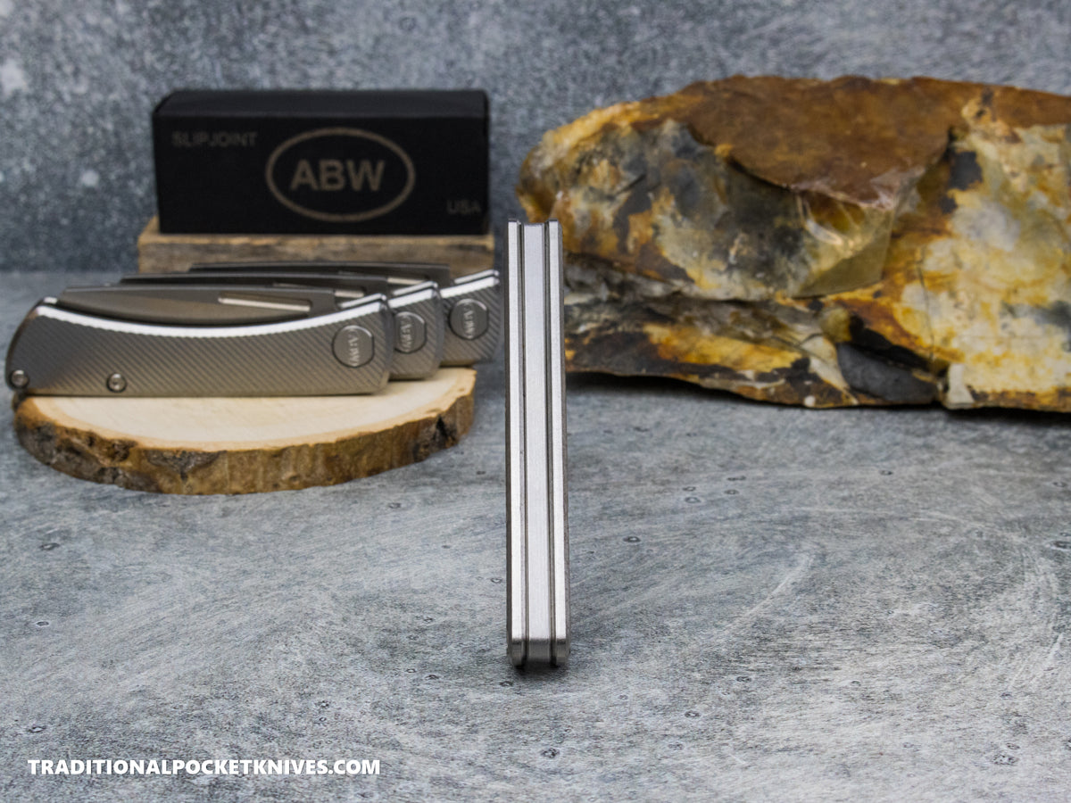 American Blade Works: Slip Joint - 45° Pattern Titanium Magnacut