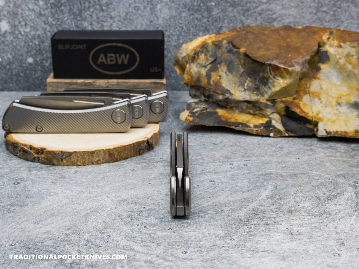American Blade Works: Slip Joint - 45° Pattern Titanium Magnacut