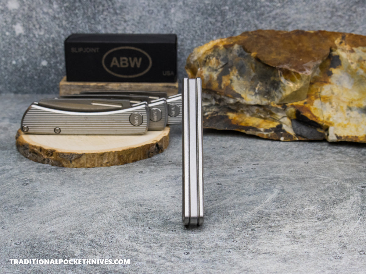 American Blade Works: Slip Joint - Straight Pattern Titanium Magnacut
