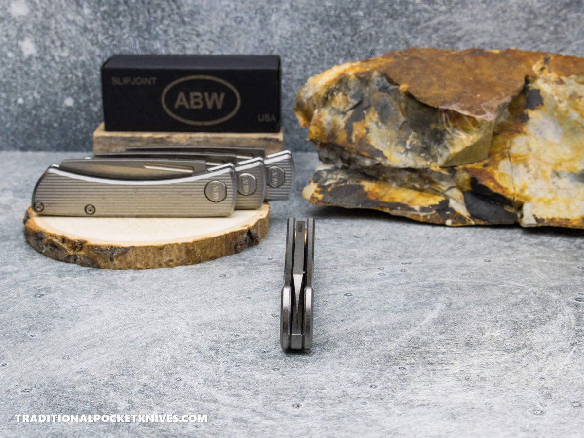 American Blade Works: Slip Joint - Straight Pattern Titanium Magnacut