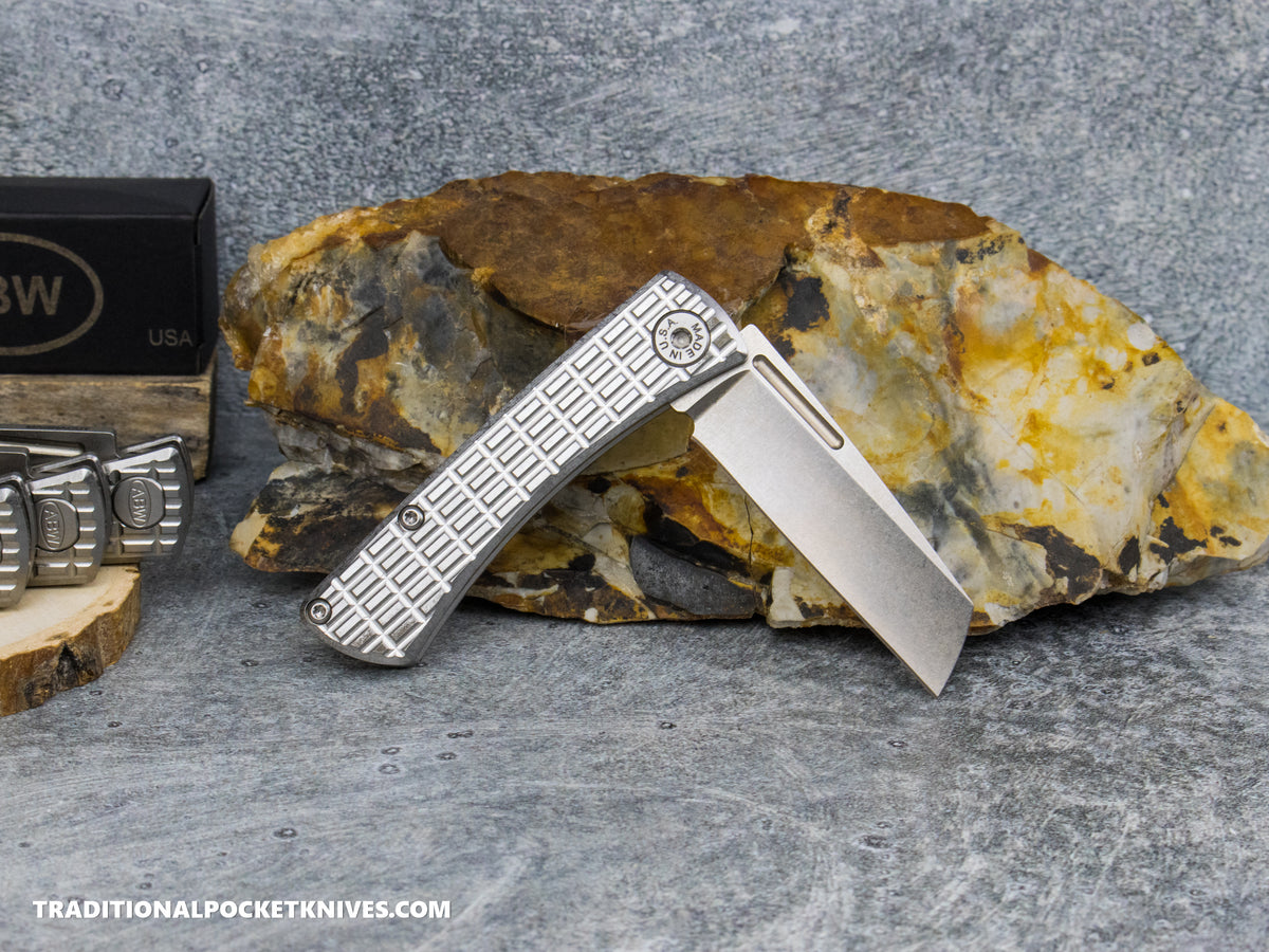 American Blade Works: Slip Joint - Frag Pattern Titanium Magnacut