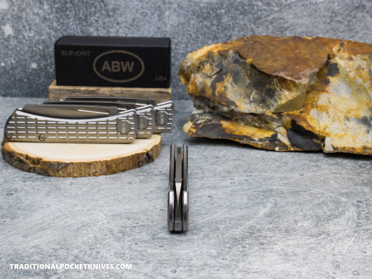 American Blade Works: Slip Joint - Frag Pattern Titanium Magnacut