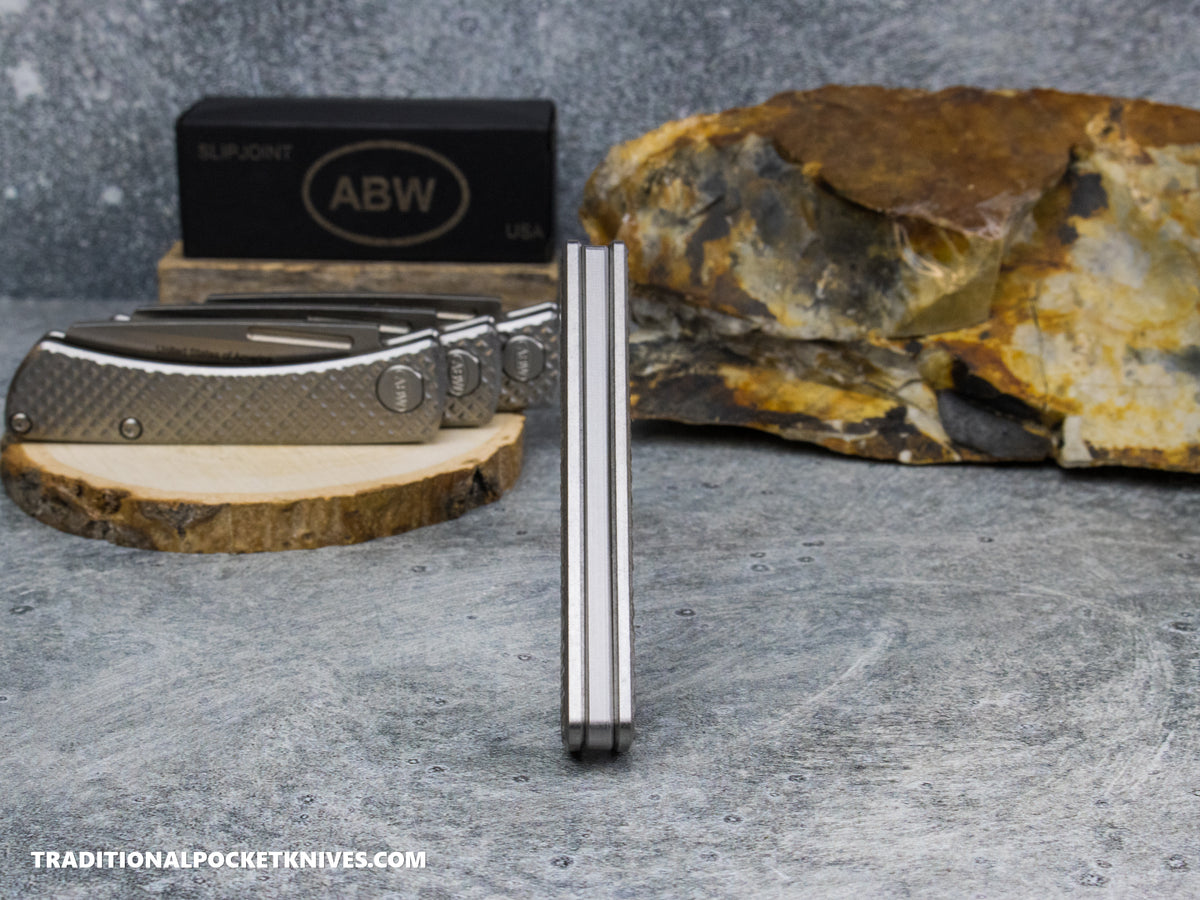American Blade Works: Slip Joint - America 250th Anniversary Diamond Pattern Titanium Magnacut