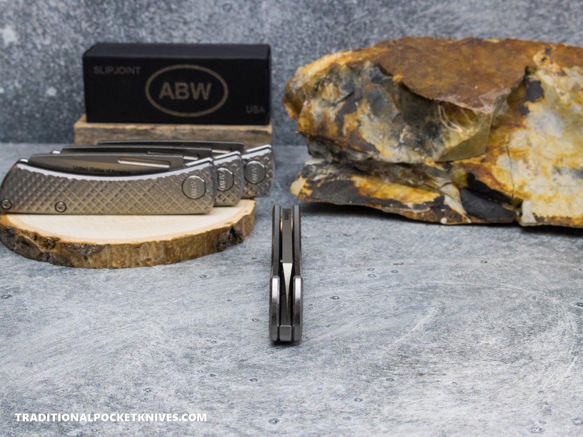 American Blade Works: Slip Joint - America 250th Anniversary Diamond Pattern Titanium Magnacut