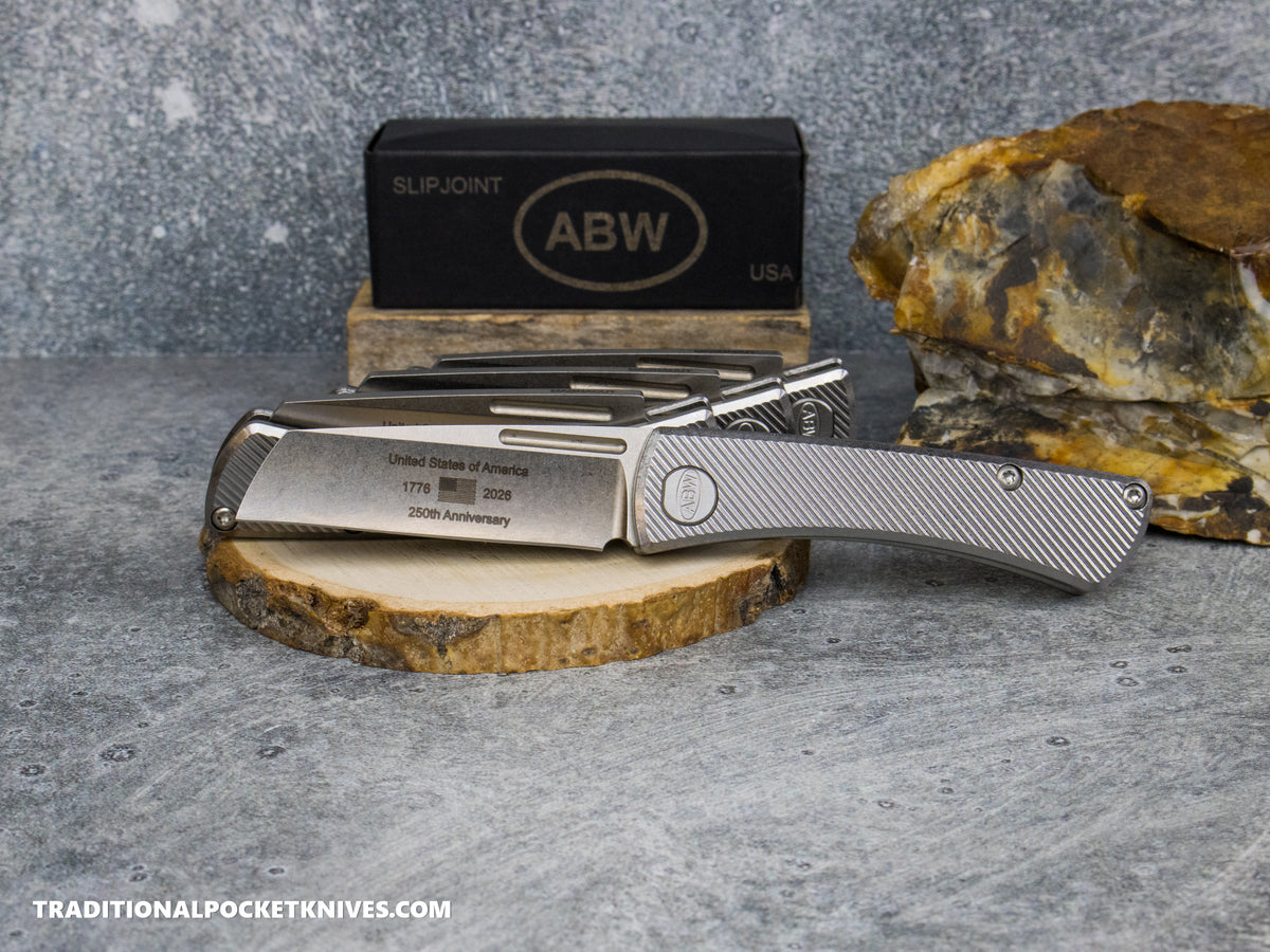 American Blade Works: Slip Joint - America 250th Anniversary 45° Pattern Titanium Magnacut