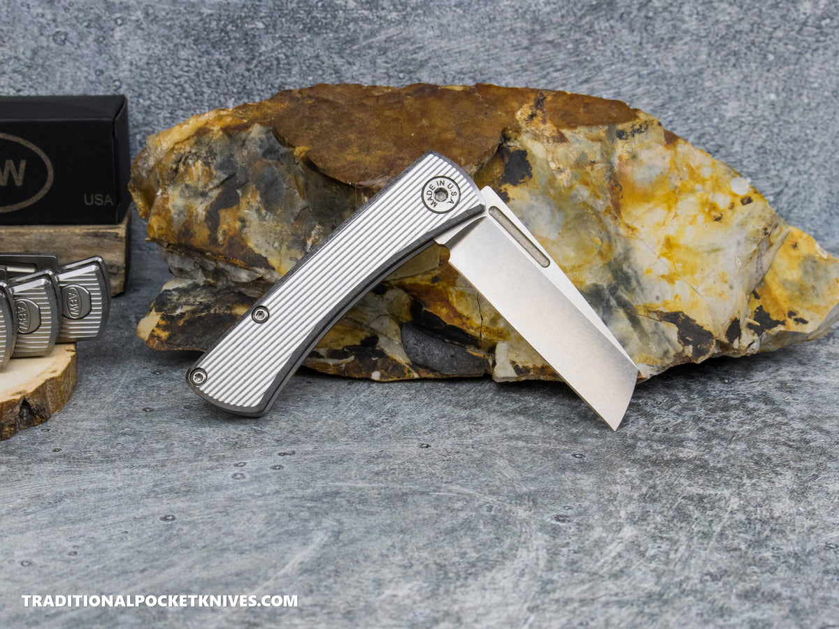 American Blade Works: Slip Joint - America 250th Anniversary Straight Pattern Titanium Magnacut