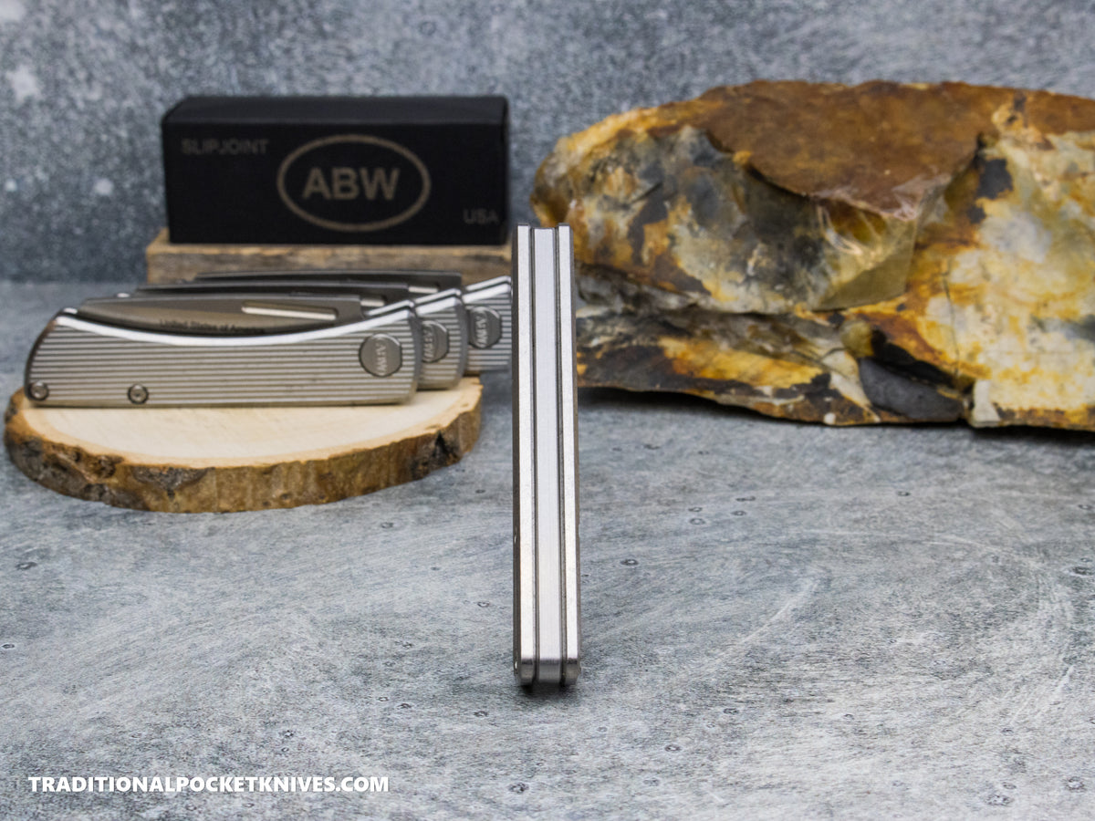 American Blade Works: Slip Joint - America 250th Anniversary Straight Pattern Titanium Magnacut