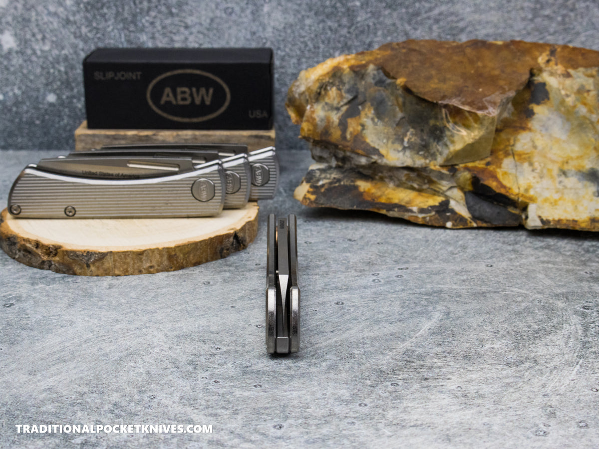 American Blade Works: Slip Joint - America 250th Anniversary Straight Pattern Titanium Magnacut